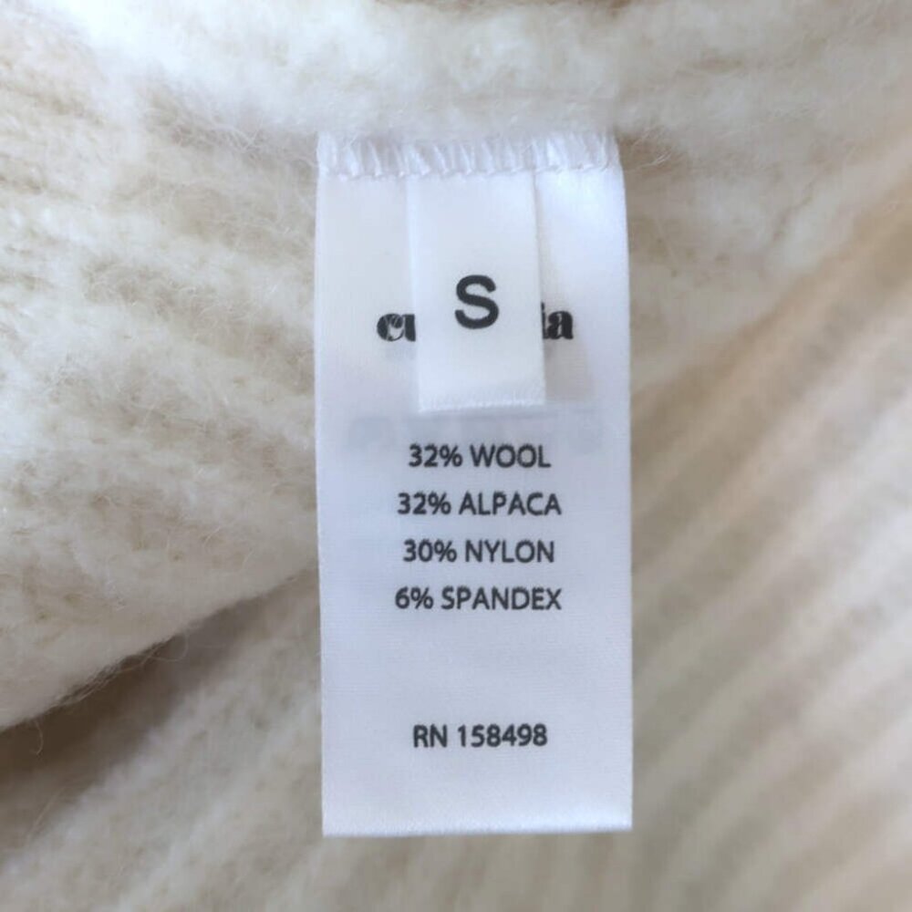 Cult Gaia Akiko Halter Midi Dress Cream Ribbed Knit Size Small NEW - Picture 7 of 8